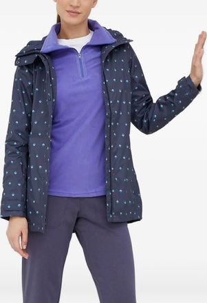Columbia wave-print hooded jacket - Purple