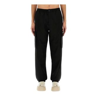 Marni Straight Trousers, male, Blue, Size: XL Wool Pants