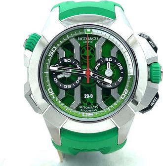 Jacob & Co. Pre-owned Jacob & Co. Epic X Chronograph Automatic Green Dial Mens Watch EC323.20.AB.AB.A