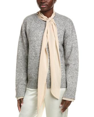 endless rose Endless Rose Contrast Neck Tie Sweater