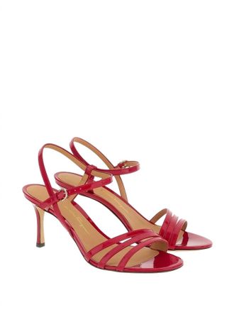 Ferragamo Womens High Shine Finish Sandals In Red