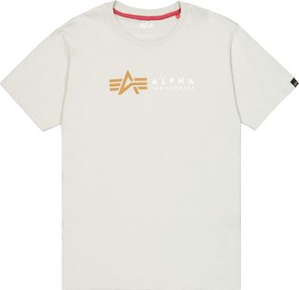 Alpha Industries T-Shirt ALPHA INDUSTRIES Alpha Label T-Shirt, Herren, Gr. XXL, stone, Obermaterial: 100% Baumwolle, Shirts T-Shirt