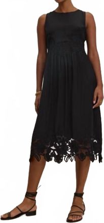 Velvet Bianca Midi Dress In Black