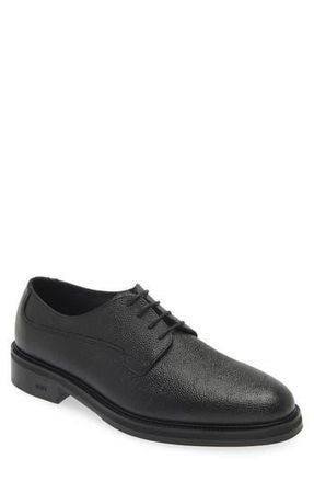 BOSS Larry Leather Derby in Black at Nordstrom Rack, Size 8Us / 7Uk