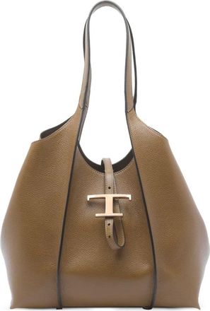 Tod's T Timeless Small Leather Shopping Bags