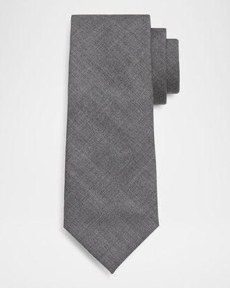 Brunello Cucinelli Mens Lightweight Wool Solid Tie