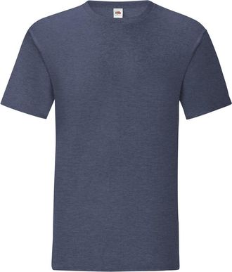 Fruit Of The Loom Fruit of the Loom Iconisch T-shirt voor heren (set van 5) (Heide-Marine)