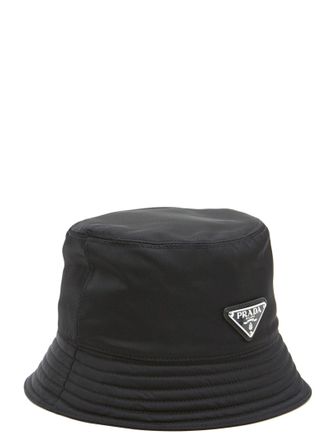 Prada Womens Black Nylon Bucket Hat