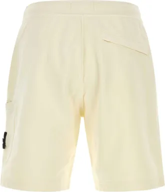 Stone Island Cotton Jogger Shorts - Ivory