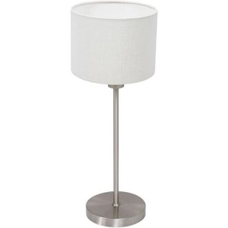 Steinhauer Mexlite - L&aacute;mpara De Mesa - Noor - Acero Blanco - Metal Textil