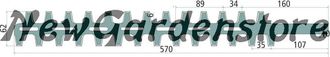 Echo Cuchilla Cortasetos Bilateral Exterior Compatible Echo X411000350 13287013