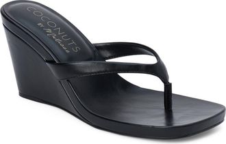 Matisse Footwear Murphy Wedge Sandal in Black at Nordstrom, Size 9