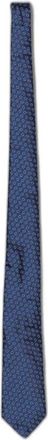 Emporio Armani Jacquard zijden das - Heren - Accessoires - Blauw - Maat: ONE Size Zijde