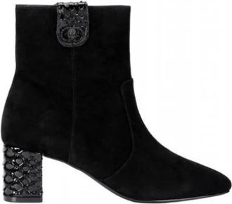 Kurt Geiger Chelsea Trim Enkelboot - Dames - Laarzen met Hak - Zwart - 38 EU - Su&egrave;de - Schoenen