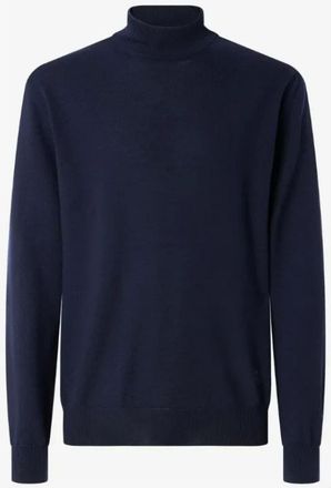 Corneliani Jersey de cuello perkins - Knitwear - Hombre - Azul - 2XL