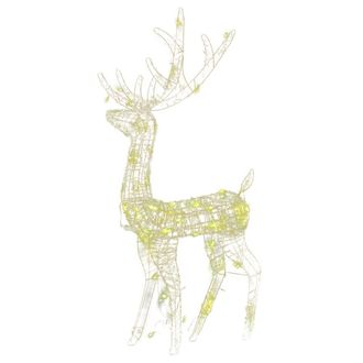 Berkfield Home Stunning Acrylic Reindeer Christmas Decorations 3 pcs 120 cm Warm in White