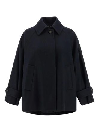 Alberto Biani Jas met vleermuismouwen en knopen - Blauw