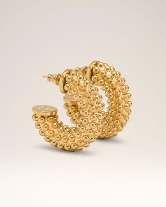 Ami Gold Brass Pearl Earrings Yellow - OS - Unisex
