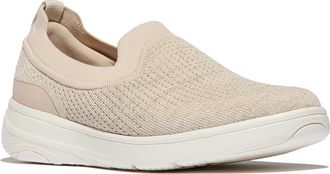 FitFlop Super-Q Knit Slip-Ons in Stone Beige/platino at Nordstrom, Size 7.5
