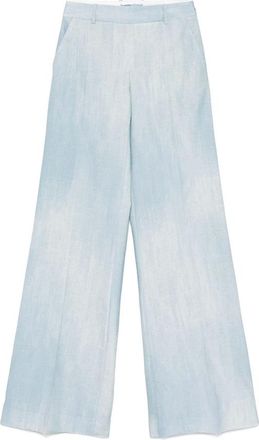 Ermanno Scervino Broeken, Dames, Blauw, S, Denim, Wijde broek