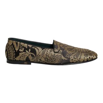 Dolce & Gabbana Loafers, male, Multicolor, Size: 11 US Jacquard Leather Slip-On Loafers