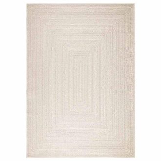 Berkfield Home Rug ZIZUR Cream 200x290 cm Jute Look Indoor & Outdoor | Size: Medium
