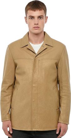 Diesel Mustard Yellow Leather Jacket