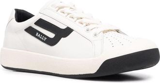 Bally Ladies White Two-tone Low-top Sneakers