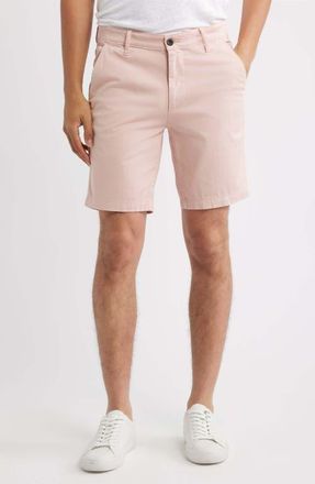 AG - Adriano Goldschmied Wanderer 8.5-Inch Stretch Cotton Chino Shorts in Sulfur Vintage Pink at Nordstrom, Size 32