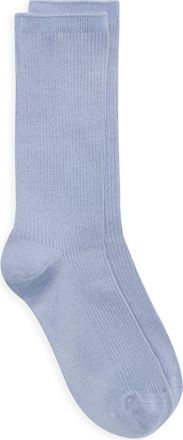 Nordstrom Everyday Rib Crew Socks in Blue Blizzard at Nordstrom, Size 9-11