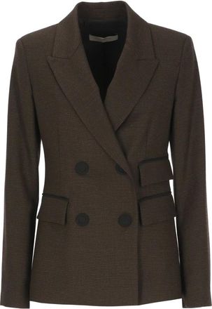 D.exterior Wol Blazer - Dames - Jassen - Bruin - Maat: XS Wol