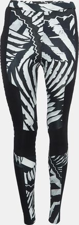Just Cavalli Black/white Printed Jersey Leggings