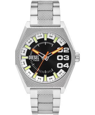 Diesel Scraper Mens Silver Watch DZ2172 Stainless Steel - One Size