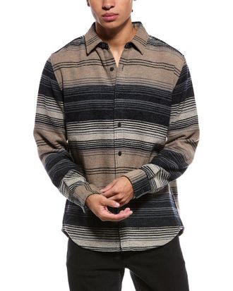 Weatherproof Vintage Horizontal Stripe Brushed Overshirt