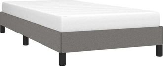 vidaXL Bed Frame without Mattress Dark Grey 90x190 cm Single Single Fabric vidaXL