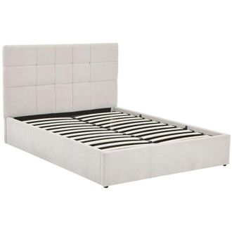 Vente-Unique [NEW VERSION]Letto con contenitore 160 x 200 cm Tessuto Beige - HOPEYA di Pascal Morabito