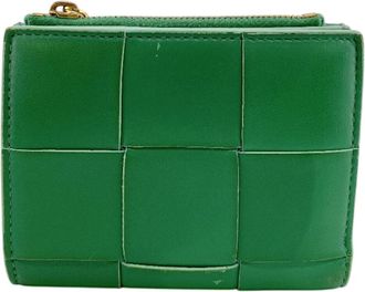 Bottega Veneta Green Leather Wallet (Bi-Fold) (Pre-Owned)