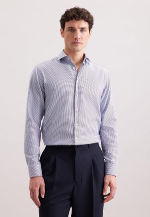 Seidensticker Businesshemd »Schwarze Rose« Regular 1/1 Kentkragen Pepita