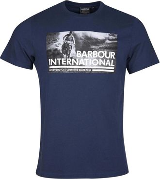 Barbour Photo History T-Shirt - Heren - T-shirts - Blauw - L - Katoen - Tops