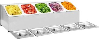 vidaXL Soporte Bandeja Gastronorm Con 5 Bandejas 1/6 Acero Inoxidable Vidaxl