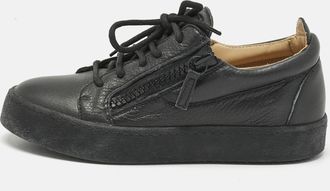 Giuseppe Zanotti Black Leather Frankie Low Top Sneakers