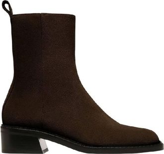 Bally Austine Block Heel Leather Boots, Brand Size 36 ( US Size 5.5 )