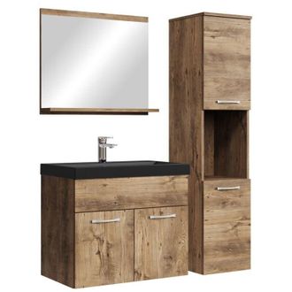 Badplaats Conjunto De Muebles De Ba&ntilde;o Montreal 60 X 35 Cm - Roble Marr&oacute;n