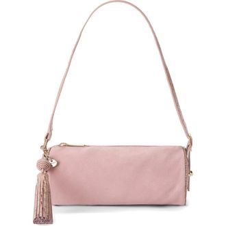 Brahmin Billie Croc Embossed Leather Barrel Bag in Blush at Nordstrom