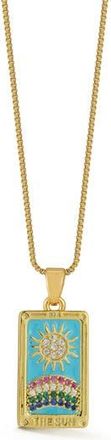 Sphera Milano The Sun Tag Pendant Necklace in Gold at Nordstrom Rack