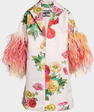 Libertine - Libertine Pat Nixon Feathered Oversized Coat