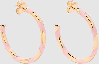 Aur&eacute;lie Bidermann Boucles doreilles Gm Positano Paille Baby Pink