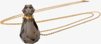 Caroline Najman Womens Elixir Necklace In Smoky Quartz