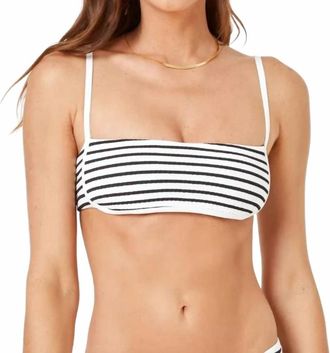 L*Space Hazel Bikini Top In Sail Along Stripe