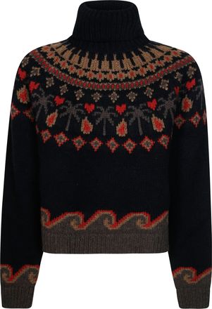 Alanui Sweet Winter Multicolored Turtleneck Sweater